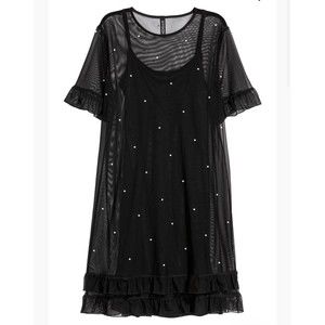 Mesh dress with pearl beads SIZE 4